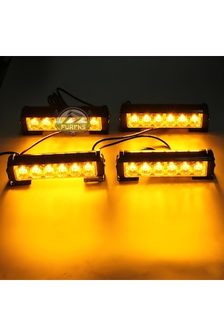 Profosyonel Ayaklı Panjur İçi Tepe Çakar Turuncu 4 X 6 Çakarlı Ledli Lambasts Oto Aksesuar