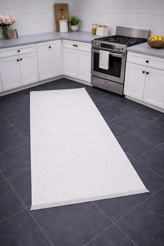 Merinos Vista 79590-060 Özel Kesme Halı Beyaz Renk Çok Renkli