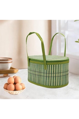 Pazly Suntek Sepet Kek Ekmek Dokuma Bambu Aperatifler Zu Çok Renkli