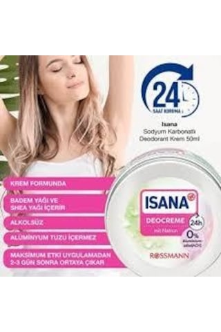 Isana Deodorant Krem 50 Ml Sodyum Karbonatlı