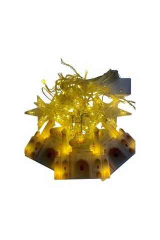3 Metre 2 Minare Yıldız Saçak Led Gün Işığı Ip44 İç Mekan Eklenebilir Fonksiyonlu Ramazan Dekoratif Led Işık Ramazan Süsü Gün Işığı