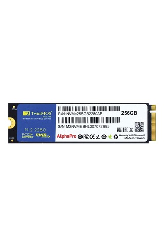 Twinmos 256gb Nvme256gb2280ap M.2 Pcıe Gen3 Nvme Ssd 3600-3250mb-s Tlc 3dnand Ssd Disk