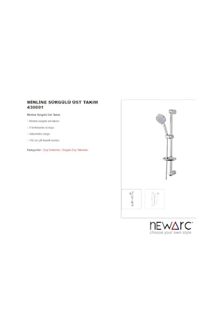 Minline Banyo Üst Takımı 430691 Krom