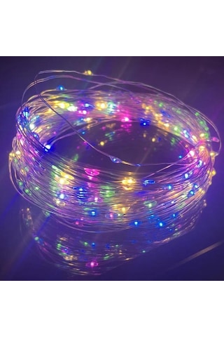 Pille Çalışan Led Bakır Gümüş Tel Şerit Işık Peri Işıkları Noel Düğün İçin Parti Dekorasyonu 1/2/3metre Beyaz