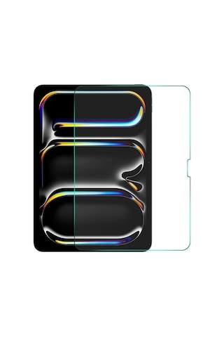 Apple İpad Pro 11 İnç 2025 M5 A3357-a3358 İle Uyumlu Temperli Kırılmaz Cam Ekran Koruyucu