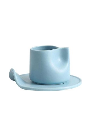 Createtech Homyl Mavi Kahve Kupa, Soğuk İçecekler İçin İdeal MAvi