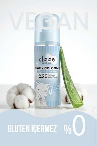 Hassas Ciltlere Özel Organik Aloe Vera Özlü Taze Pamuk Kokulu Soft Cotton Feel Bebek Kolonyası 3'lü Aile Paketi