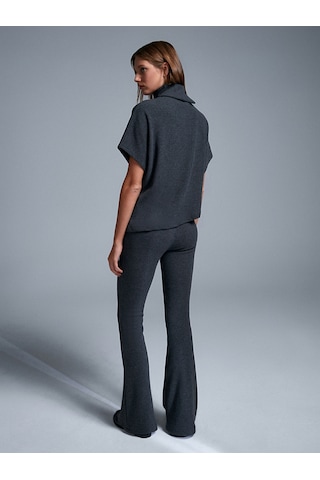 Dilvin 71910 Yüksek Bel Örme Pantolon-antrasit Antrasit
