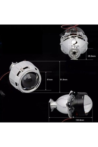 Bi Xenon Far Merceği Bixenon Mercek Profesyonel Seri Bi-xenon 2 Adet