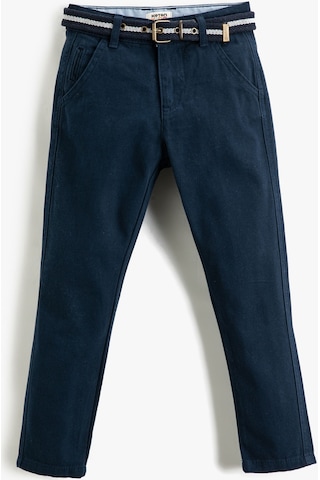 Koton Kumaş Pantolon Slim Fit Kemerli Cepli Beli Ayarlanabilir Lastikli Beli Ayarlanabilir Lastikli Lacivert 3skb40009tw 3SKB40009TW702 Lacivert