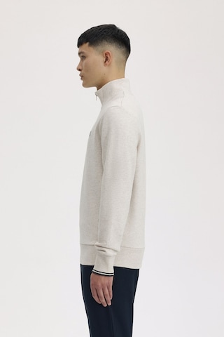 Fred Perry M3574 Half Zip Erkek Sweatshirt Beyaz