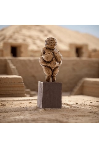 Willendorf Venüsü Heykeli - Paleolitik Dönem Bereket Tanrıçası - El Yapımı Tarihi Replika - Arkeolojik Buluntu S Genel