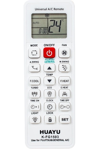 HUAYU KK K-FG1503 Fujitsu Uyumlu -GENERAL UNIVERSAL KLİMA KUMANDASI