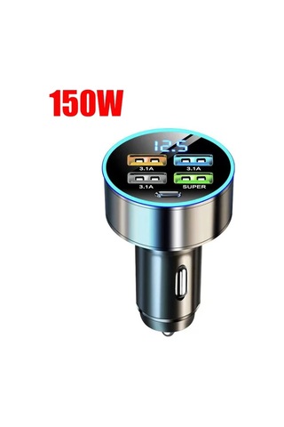 5 Port Usb C Araç Şarj Adaptörü Pd 150w Süper Hızlı Şarj 150w Araç Şarj Cihazı