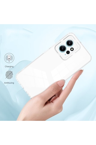 Xiaomi Redmi Note 12 4g Kılıf Kamera Korumalı Silikon Şeffaf Arka Kapak
