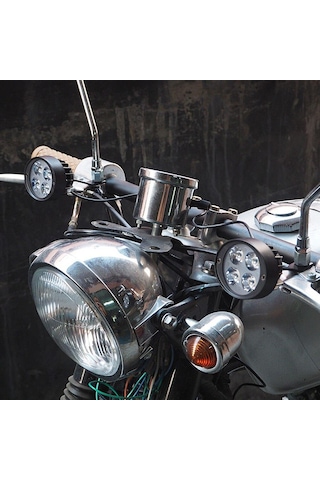 Knmaster Badger 12w Ayna Bağlantılı Motosiklet Sis Farı Takımı N11.3413