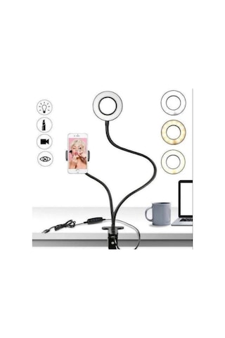 Led Ring Light Youtuber Light Stüdyo Işığı Akrobat Selfie Led Masa Lambası