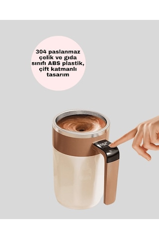 Şarjlı Manyetik Otomatik Karıştırma Bardağı Paslanmaz Çok Renkli