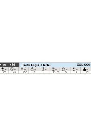 Hırdavatım Plastik Küçük U Tablalı Teker 4 Adet