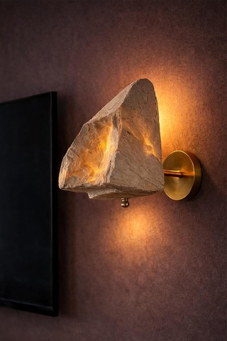 Tharion Handmade Wabi Sabi Karbon Beton Aplik Modern Duvar Lambası, 20x24x24 Cm, Endüstriyel Minimalist Tasarım, E27 Uyumlu Aydınlatma, İç & Dış Mekan Kullanım Ce Sertifikalı Diğer