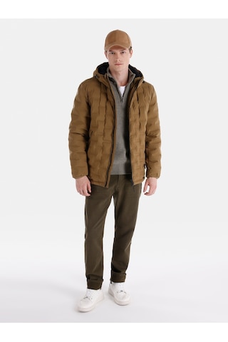 Colin's Colins Slim Fit Kapüşonlu Kahverengi Erkek Mont Cl1066366 Camel