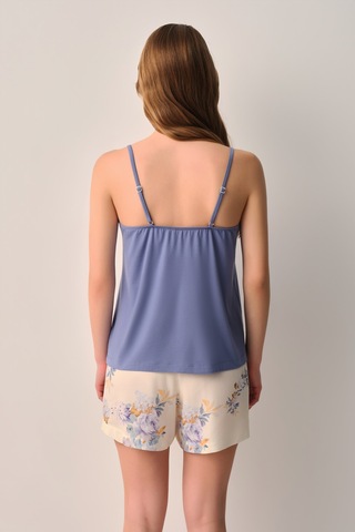 Suwen Lina Atlet Şort Pijama Takımı Sh266096671185 Bej