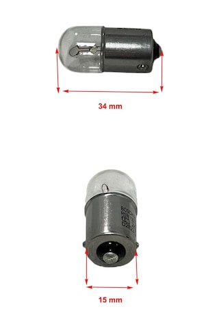 Bosch 12v R5w 5w 67 Ba15s Büyük Geri Vites Ve Park Ampulü 10 Adet
