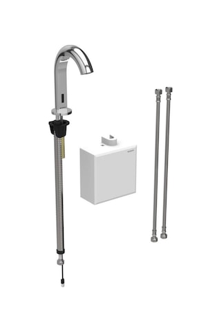 Geberit Piave Çift Su Girişli Pilli Fotoselli Lavabo Bataryası 116.164.21.1 Krom