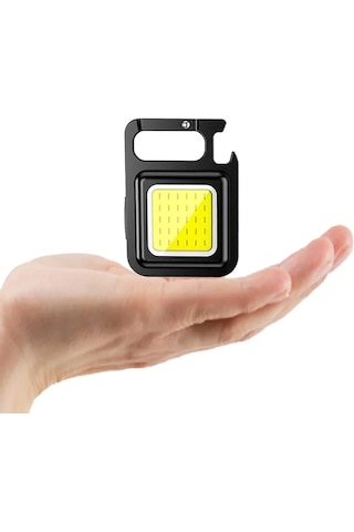 Lunaev Mini Taşınabilir Led Çok Fonksiyonlu Fener El Feneri Açık Ahşap