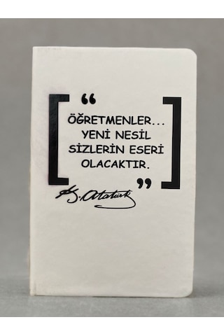 Öğretmenler Günü Hediyesi Defter 80 Yaprak Çizgili Ajanda Özel Tasarım Kapaklı Not Defteri Kod:15 Çok  Renkli