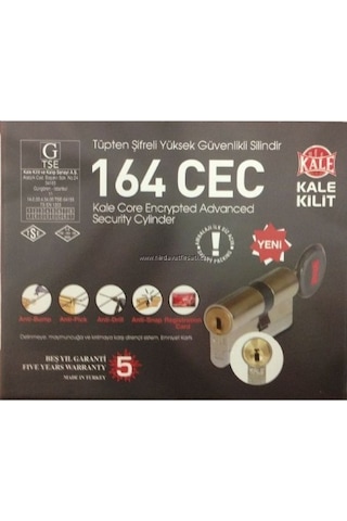 Kale 164 Cec Tüpten Şifreli Yüksek Güvenlik Silindir Barel 68 Mm
