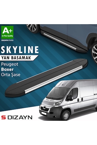 S-dizayn Peugeot Boxer 3 Orta Şase Skyline Krom Yan Basamak 253 Cm 2006 Üzeri A+ Kalite