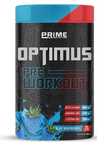 Prime Nutrition Optimus Pre-workout Blue Raspberry 490 G