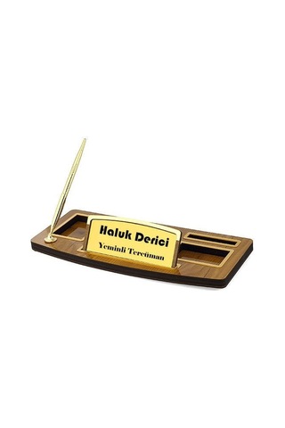 Ahşap Masa İsimliği Tek Kalemli Bk12