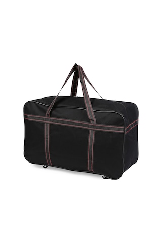 Bagacar Büyük Boy Tekerlekli Siyah Valiz Seyahat Çantası 90 Cm Siyah