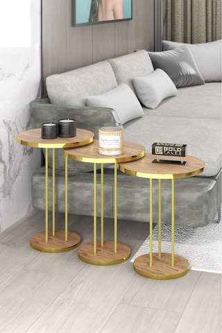 En-cag Gold Terra Zigon Ceviz Kahverengi 3'lü Bss