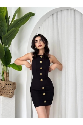 Modayakamoz Eyesof Katalina Gül Düğmeli Elbise Çok renkli