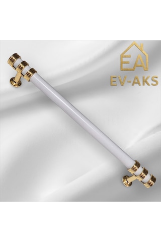 Reis Kulp Nesli Model Alüminyum Metal Dolap Çekmece Kulpu Beyaz - Altın