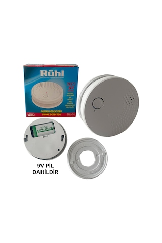 Pilli Duman Dedektörü-9v Pil Dahildir-smoke Detector
