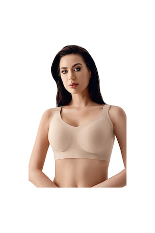 New Bra Newbra Lingerie 6155 Kadın Desteksiz C Cup Hayalet Sütyen Ten