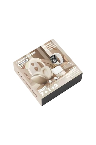 Karler Bass K32 Kombo 7 Adet Akıllı Saat Kordonu + Airpods Kulaklık + Kafa Üstü Kablosuz Kulaklık Set