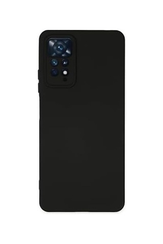 Xiaomi Redmi Note 11 Pro Kapak Içi Kadife Kamera Korumalı Lansman Silikon Kılıf - Siyah