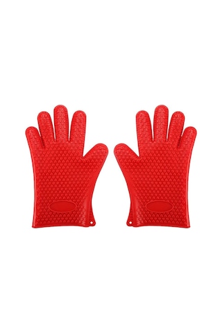 Gül Kırmızı 1 Çift Pişirme Araçları Beş Parmak Kalp Silikon Eldi Fırın Eldivenleri Haşlanma Önleyici Kapaklar&Aksesuarlar 56514548