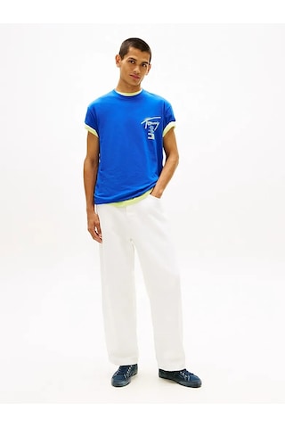 Tommy Hilfiger Tjm Reg Cıty Sıgn Ss Tee Ext Erkek Mavi T-shirt - Dm0dm22553