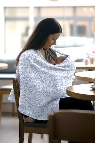 Shell %100 Pamuk 2 Katlı Müslin Balenli Baskılı Emzirme Önlüğü - Ztshell