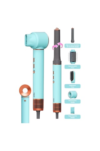 Sinbo Shd-1729 5in1 Compact Multi-styler Saç Kurutma & Şekillendirme Makinesi-mavi