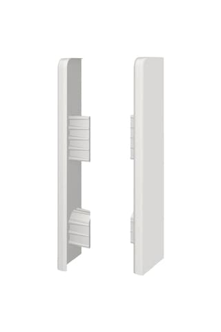 Espumo Suya Dayanıklı Kompozit Süpürgelik 8 Cm Bitiş Kapağı Aksesuarı 1 Paket - 2 Adet - Açık Gri - Esp202