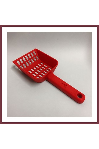 Storeşahin 3d Baskı Kedi Kumu Küreği - Geniş Hazneli Eleme Küreği-kırmızı Shn0720