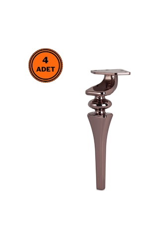 4 Adet Sintra Lüx Metal Ayak 16 Cm Bronz Mobilya Koltuk Ayağı