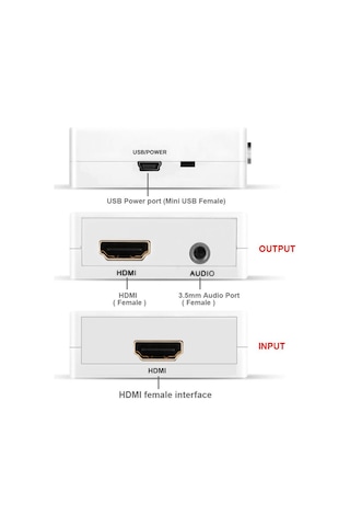 Sirius Hdmı To Hdmi + 3,5 Mm. Dijital Ses Ayırıcı Çevirici Dönüştürücü